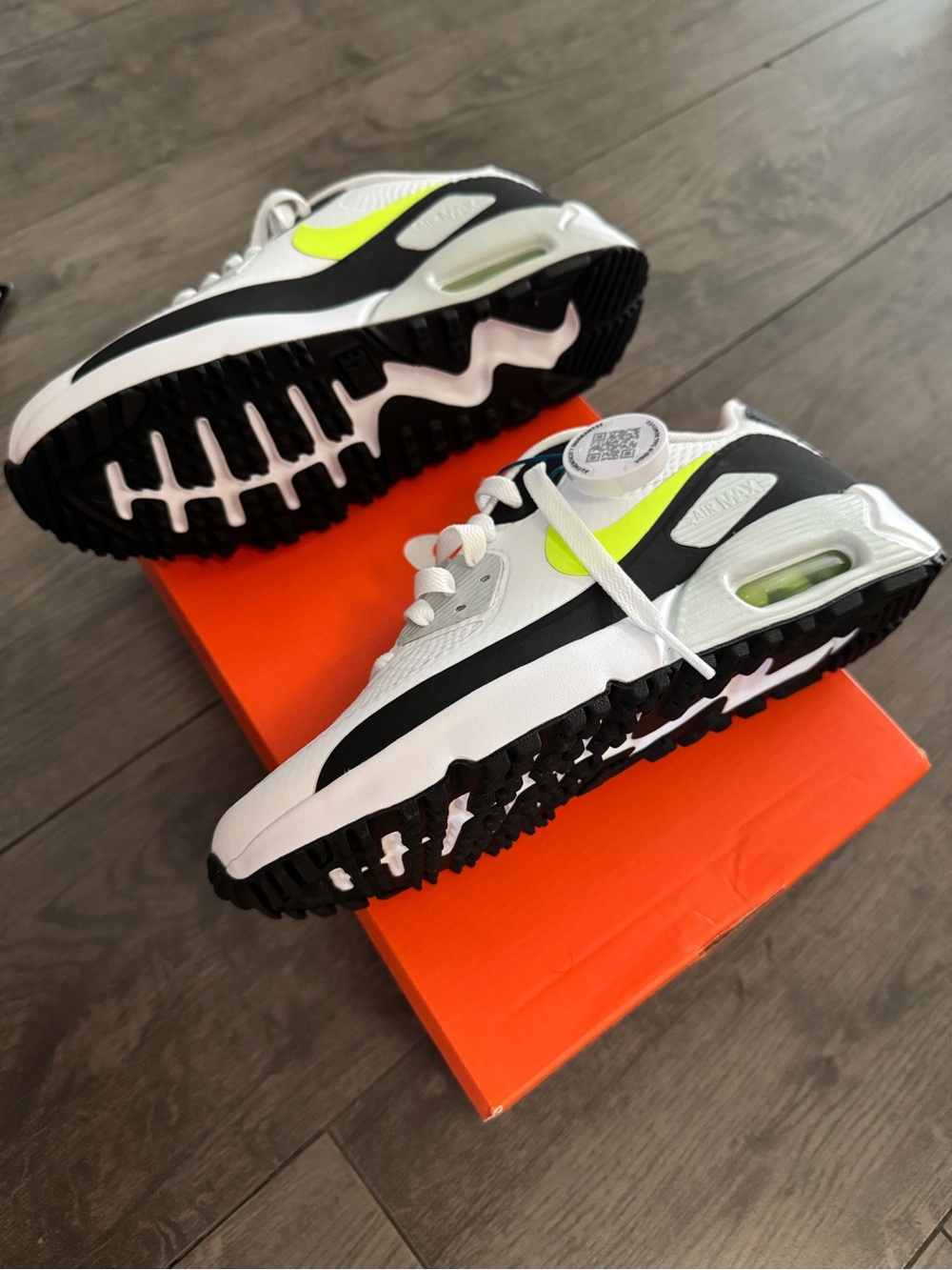*NEW IN BOX* Nike Air Max 90 G Golf Shoes White Hot Lime Men’s 7 | Women’s 8.5
